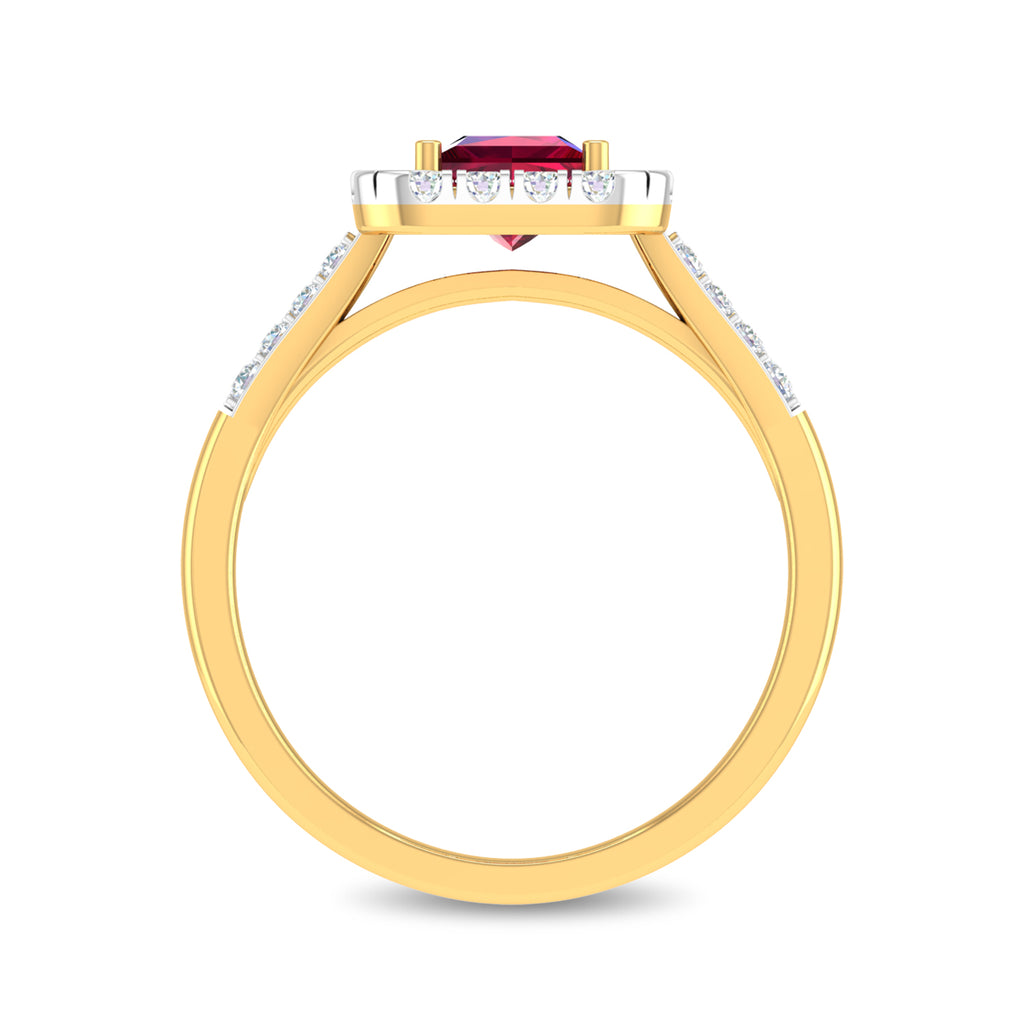Cushion Ruby Ring