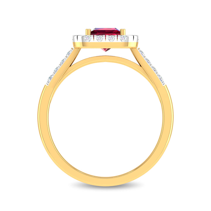 Cushion Ruby Ring
