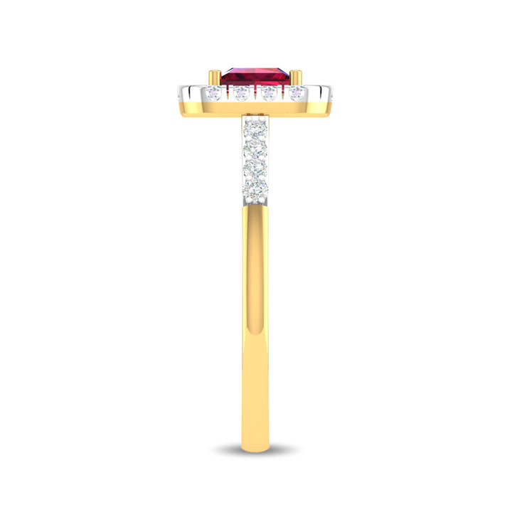 Cushion Ruby Ring