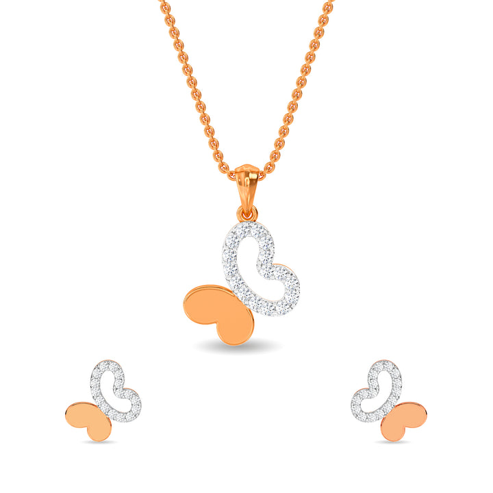 Bijou Butterfly Pendant Set