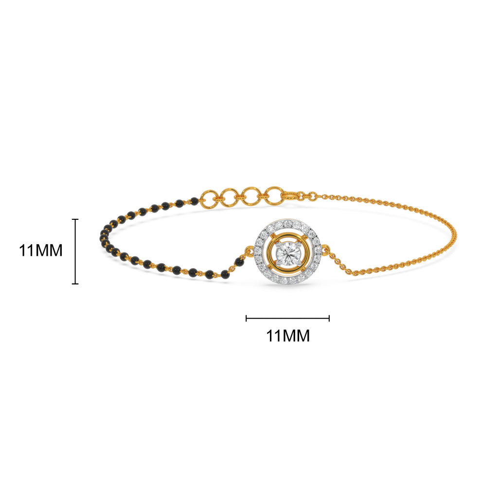 Rowena Solitaire Mangalsutra Bracelet