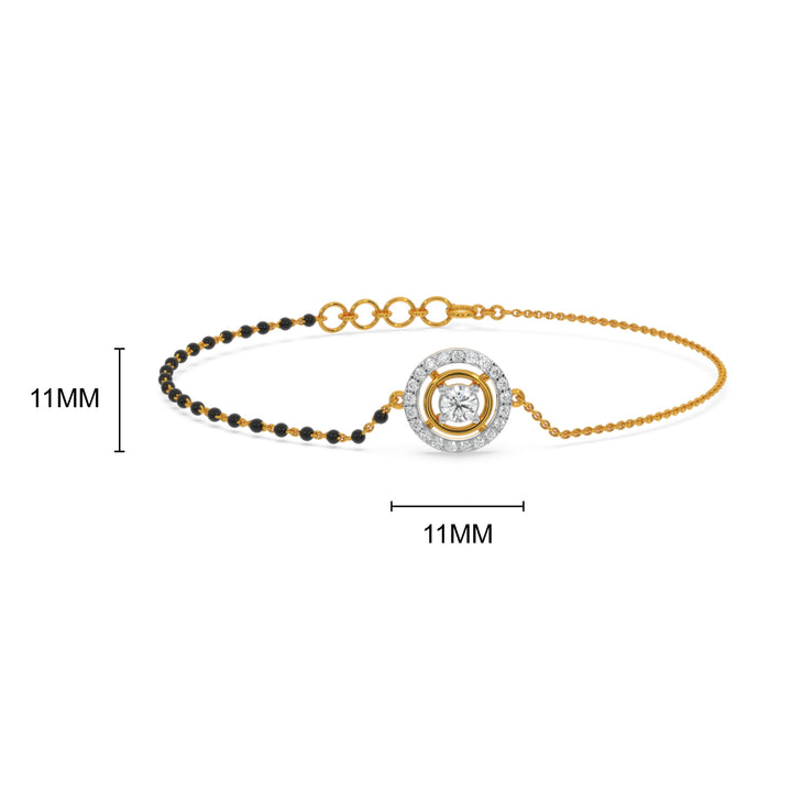 Rowena Solitaire Mangalsutra Bracelet