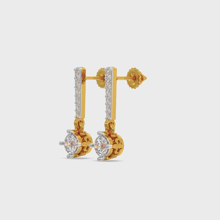 Sadie Drop Solitaire Earring