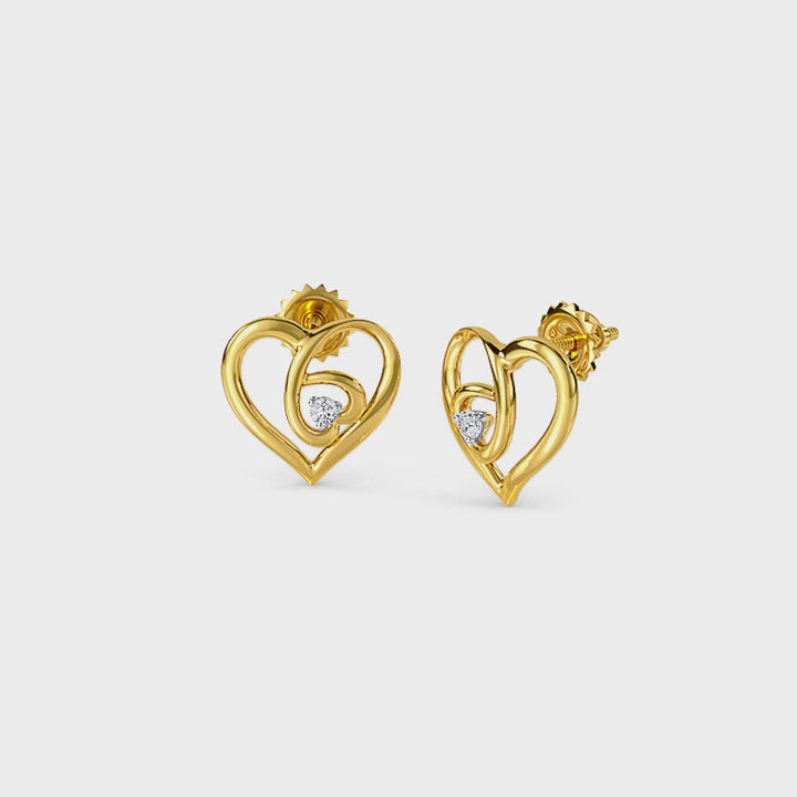Dual Heart Earring