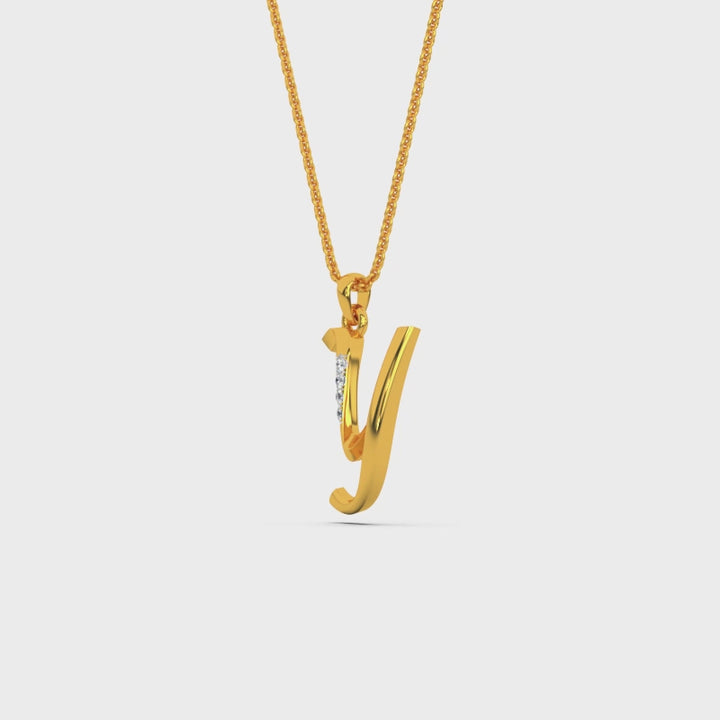 Alphabet Y  Unisex Pendant