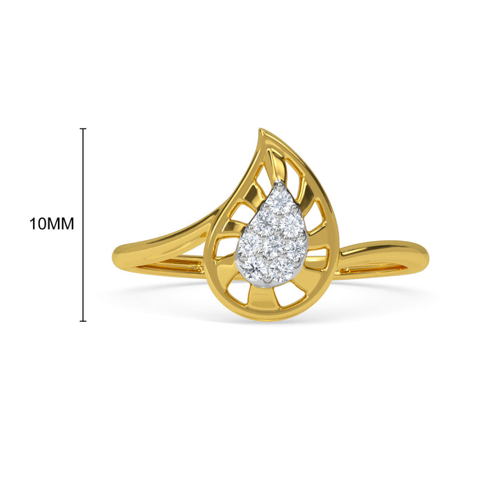 Paisley Cluster Diamond Ring