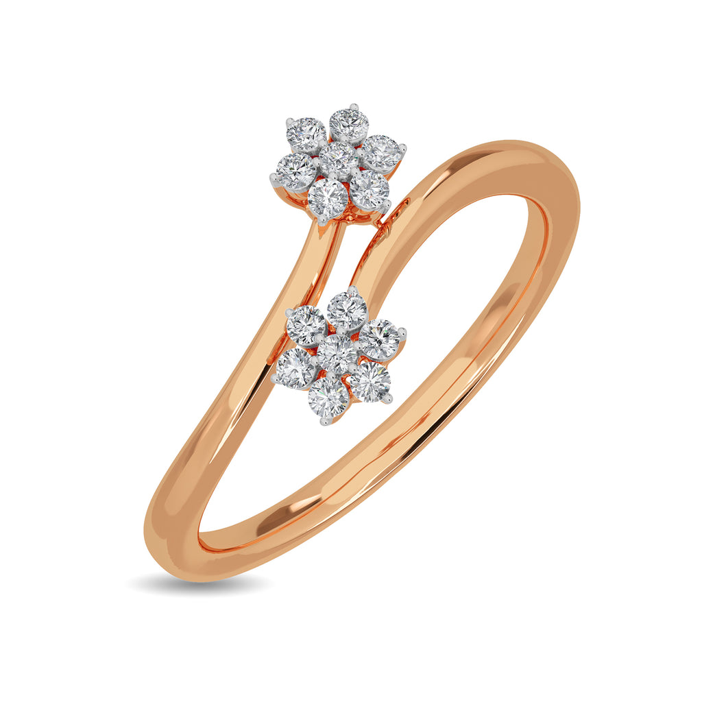 Duo Floret Diamond Ring