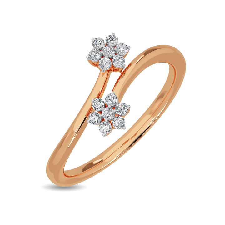 Duo Floret Diamond Ring