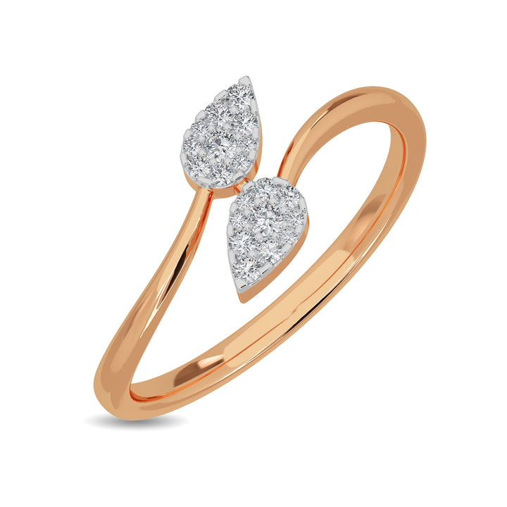 Duo Drop Diamond Ring