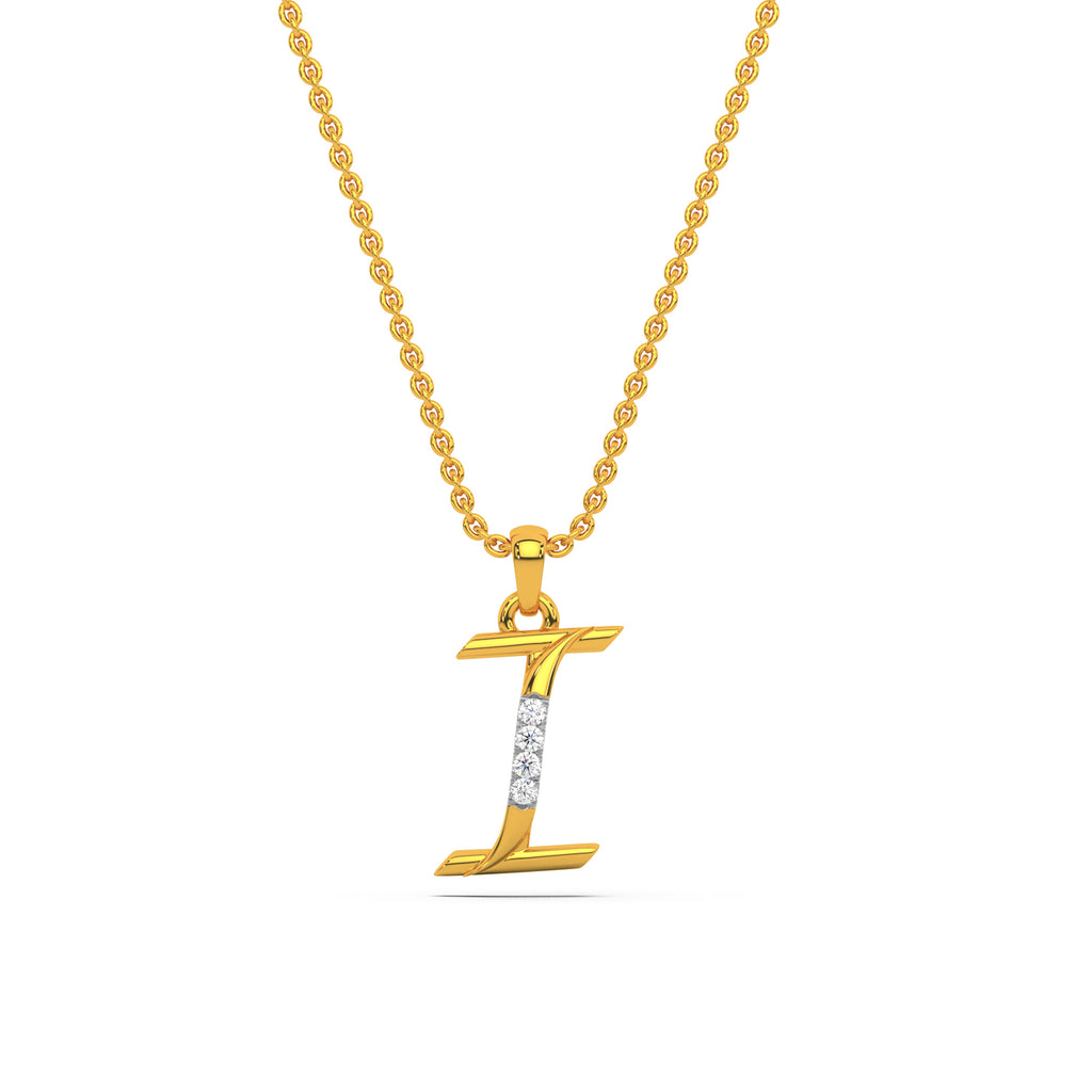 Alphabet I Diamond Pendant