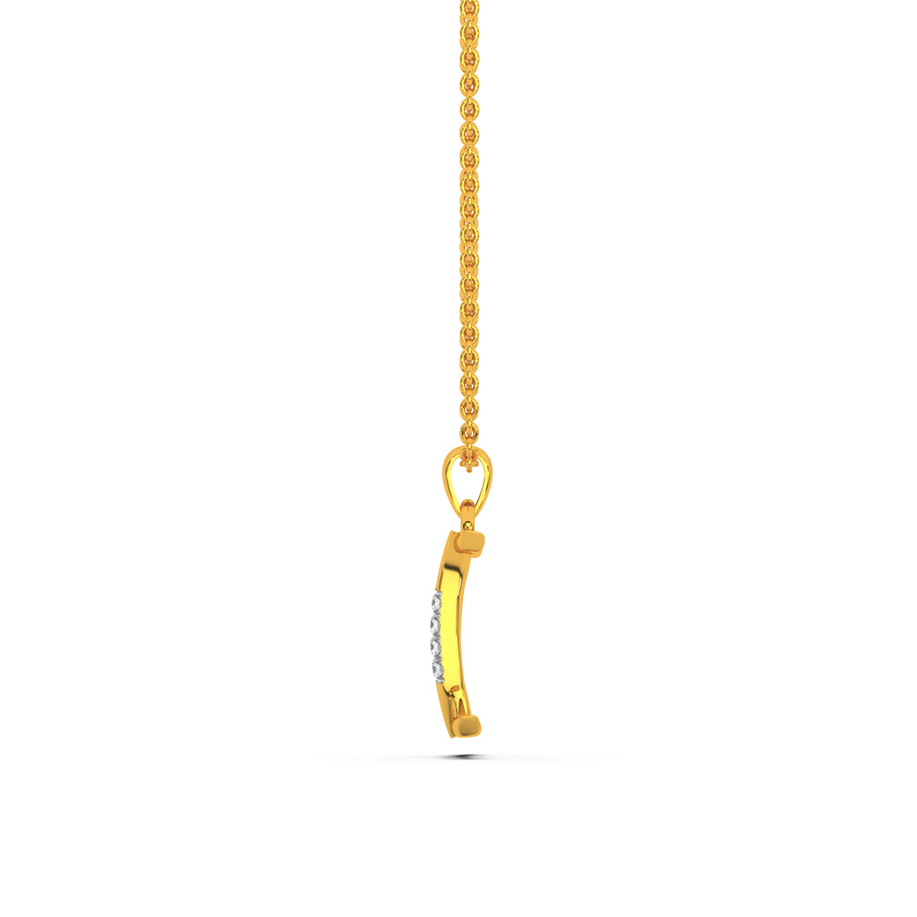 Alphabet I Diamond Pendant