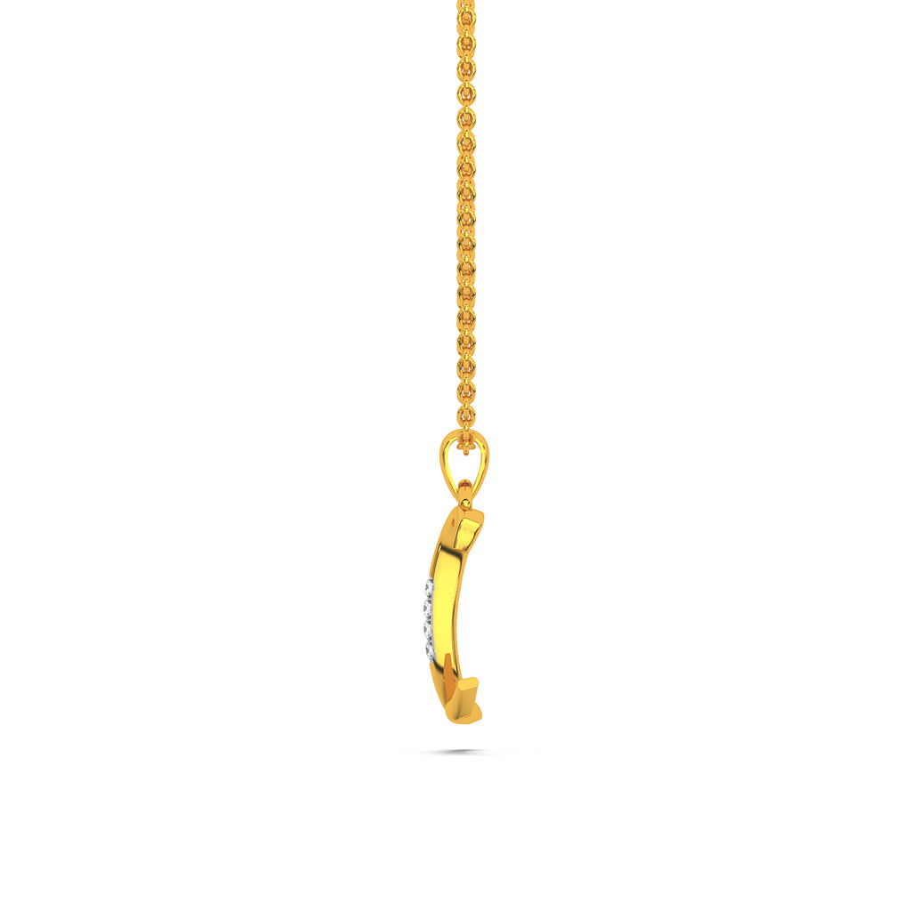 Alphabet L Diamond Pendant