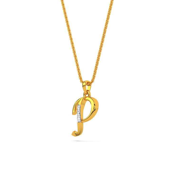 Alphabet P Diamond Pendant