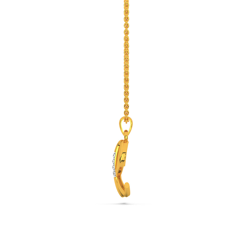 Alphabet R Diamond Pendant