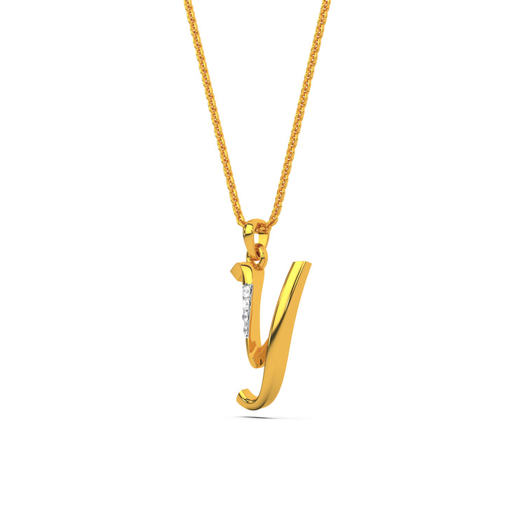 Alphabet Y Diamond Pendant