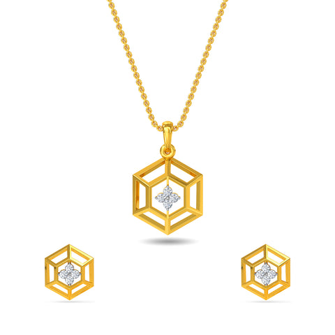 Luisa Diamond Pendant Set