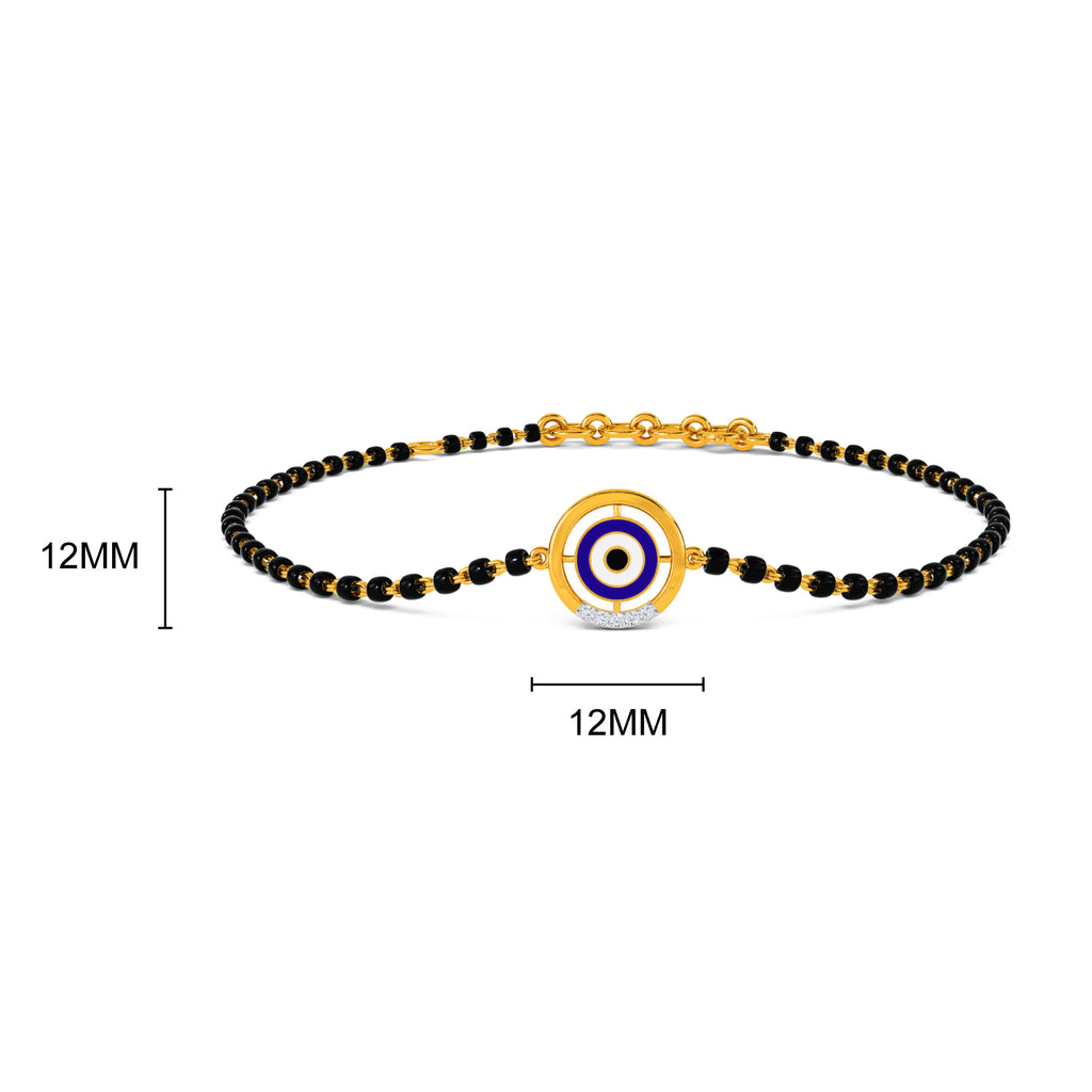 Runi Evil Eye Mangalsutra Diamond Bracelet