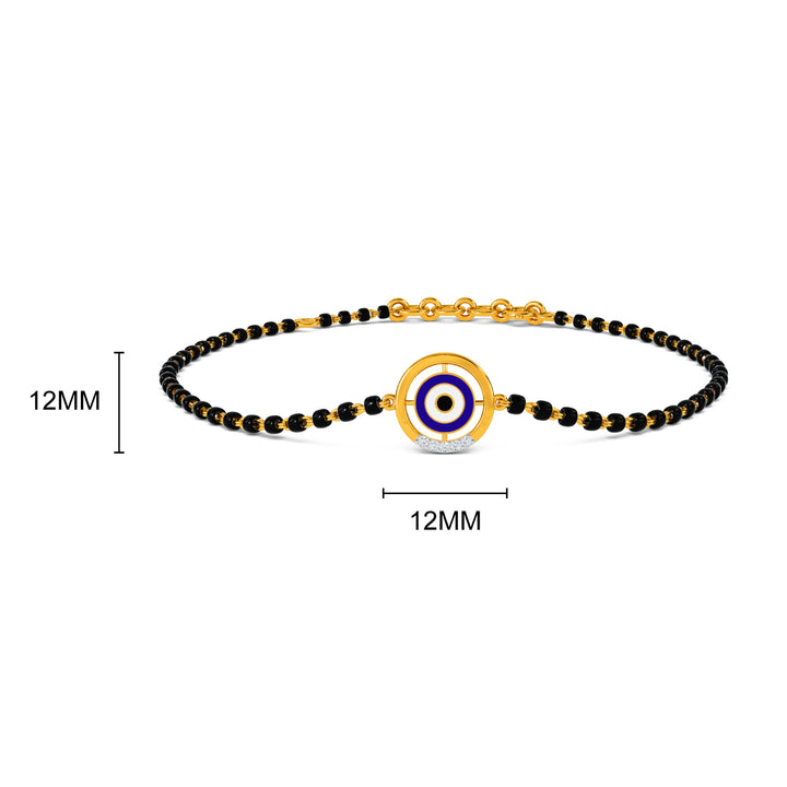 Runi Evil Eye Mangalsutra Diamond Bracelet