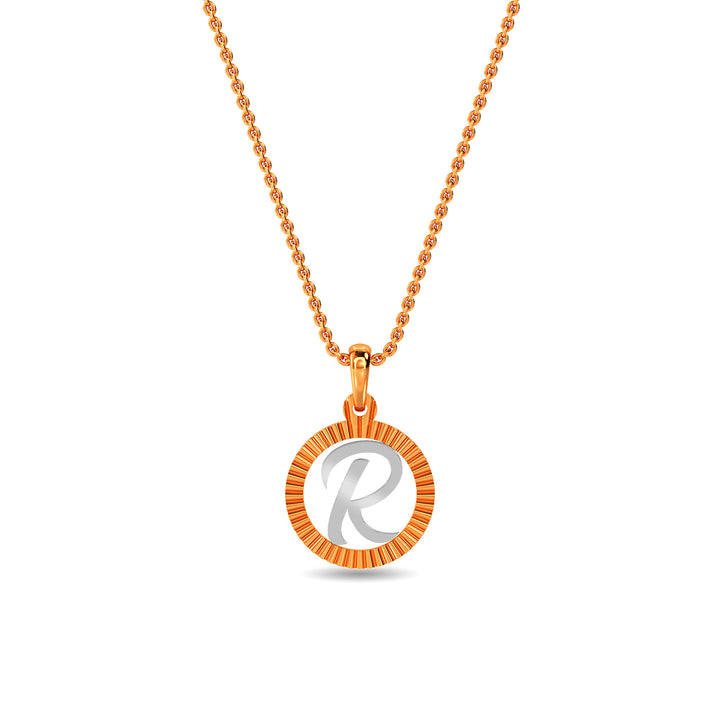 Initial R Gold Pendant