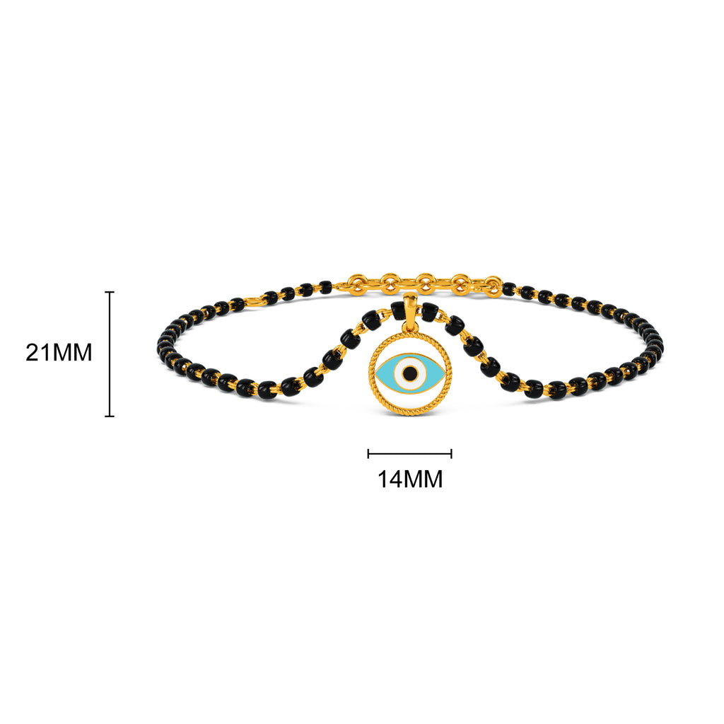 Filiz Evil Eye Detachable Mangalsutra Gold Bracelet