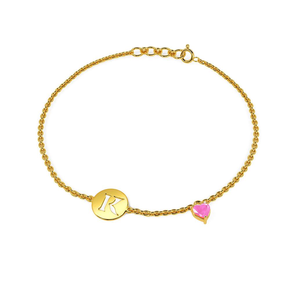 Initial K Gold Bracelet