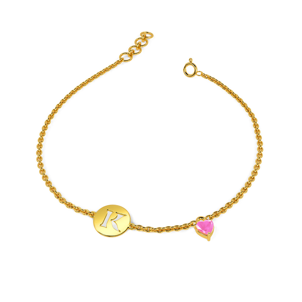 Initial K Gold Bracelet