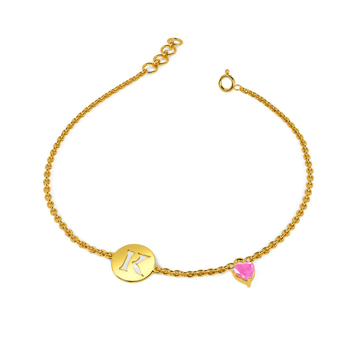 Initial K Gold Bracelet