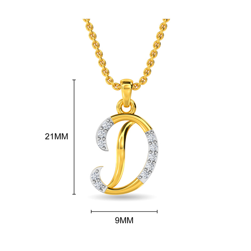 Alphabet D Pendant