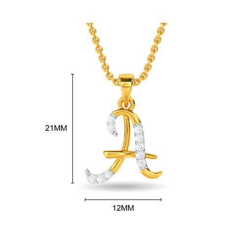 Alphabet A Pendant