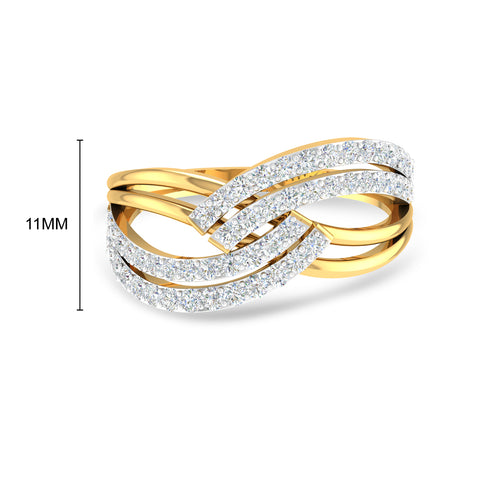 Winding Wave Ring