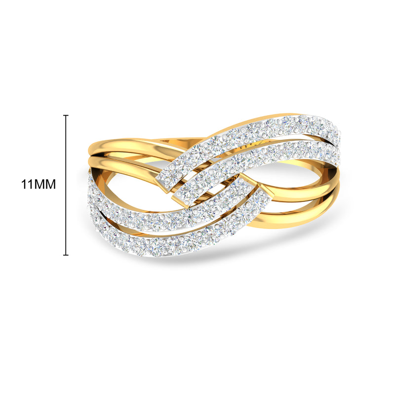 Winding Wave Ring