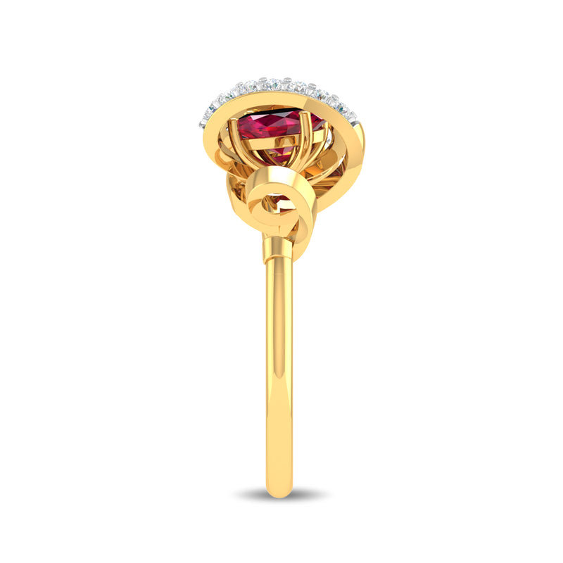 Spiral Ruby Ring