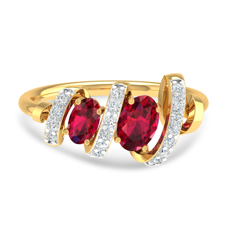 Spiral Ruby Ring