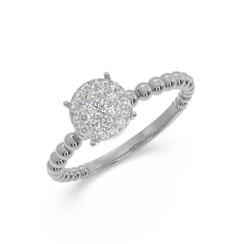 Round Solitaire Look Ring