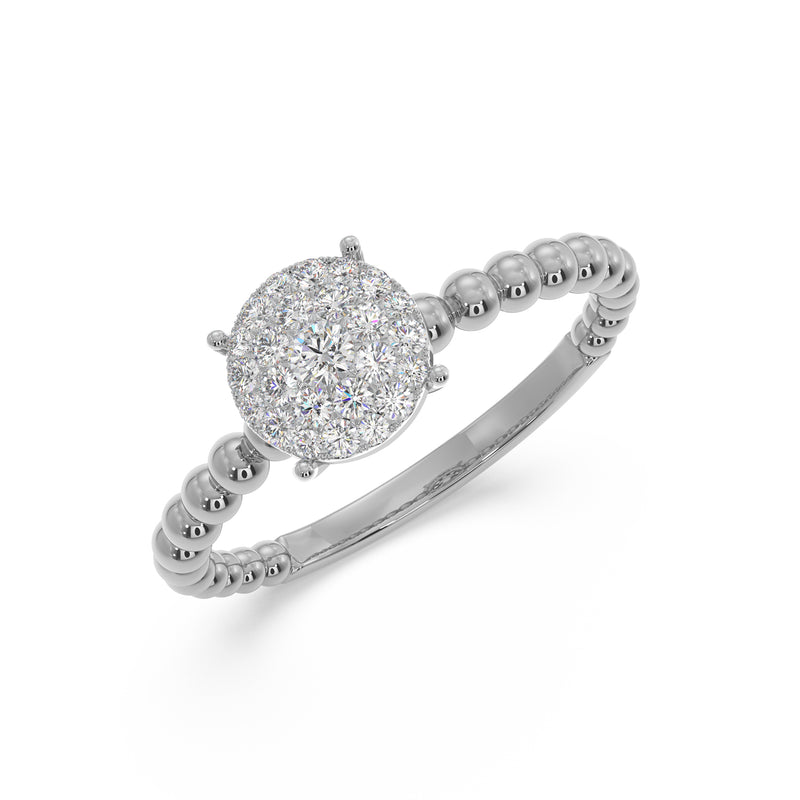 Round Solitaire Look Ring