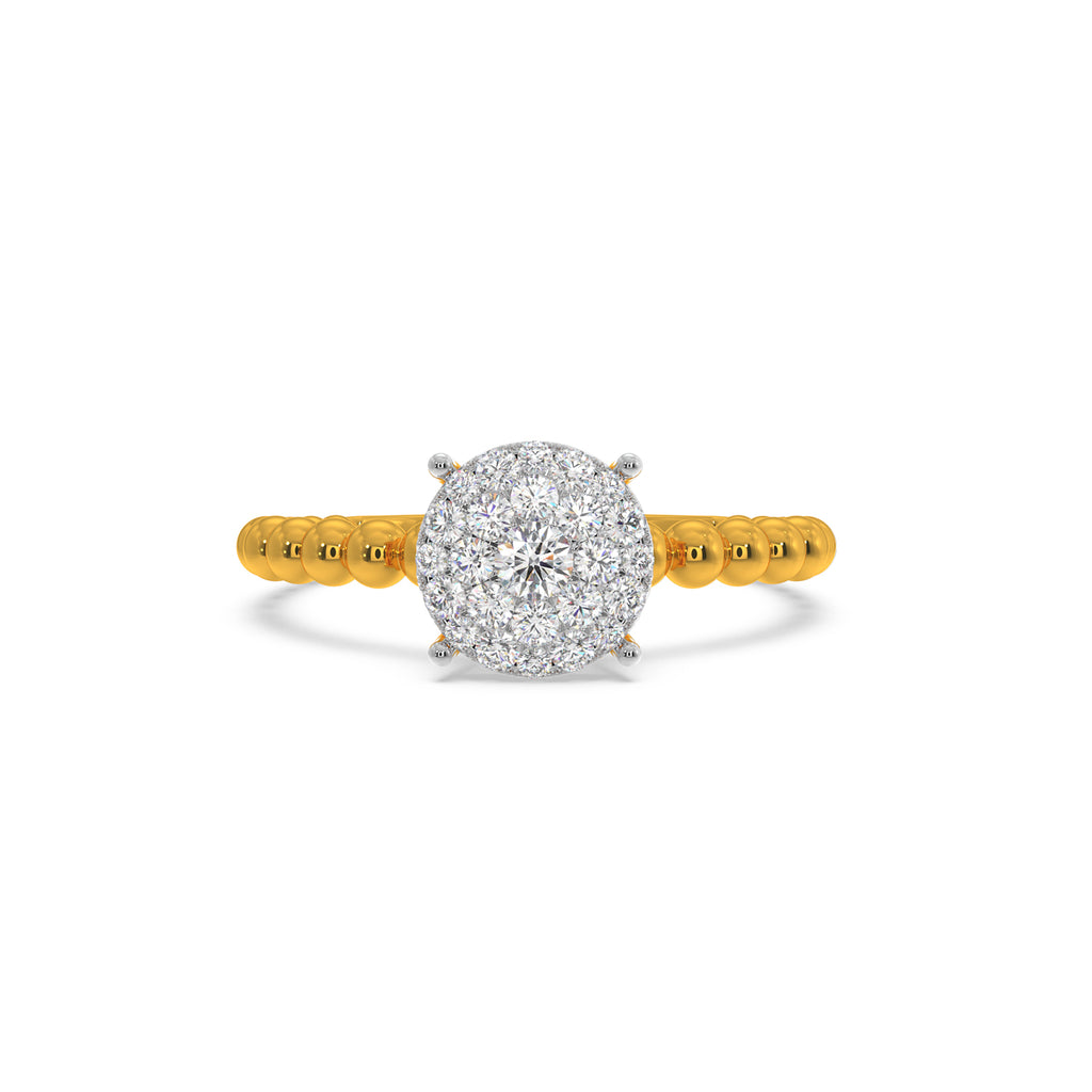 Round Solitaire Look Ring