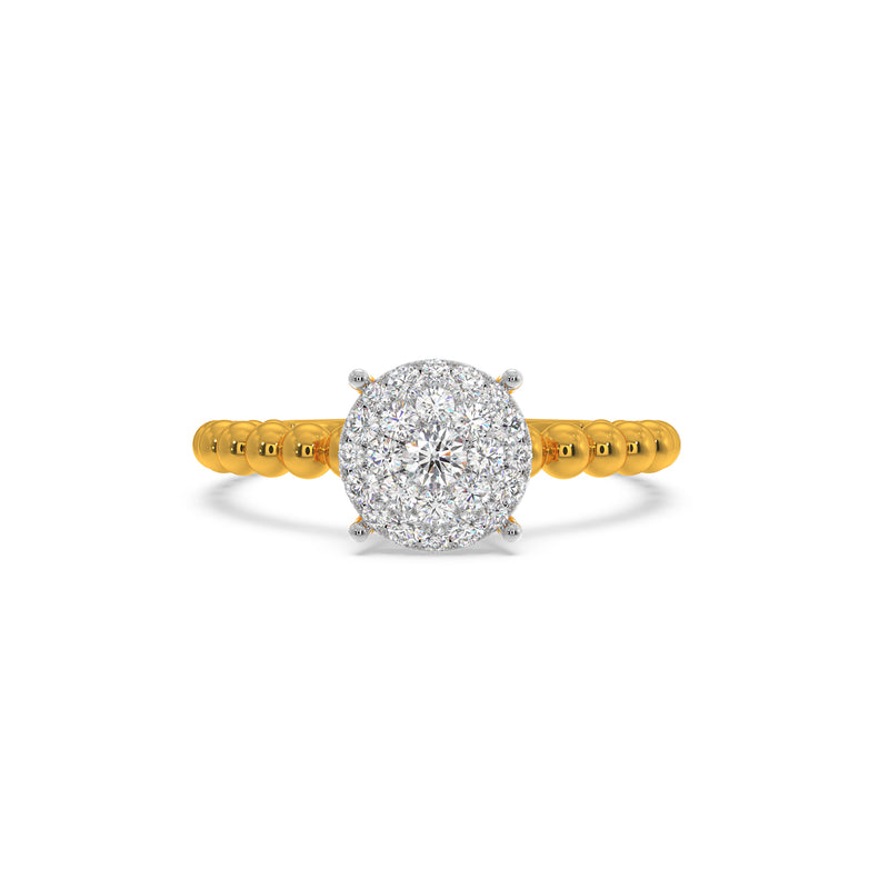 Round Solitaire Look Ring