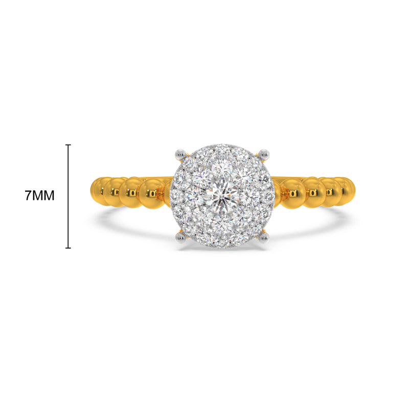 Round Solitaire Look Ring