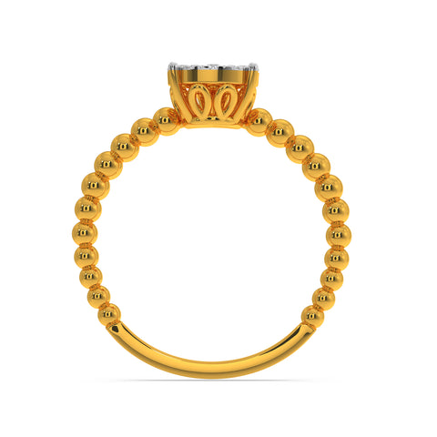 Pear Solitaire Look Ring