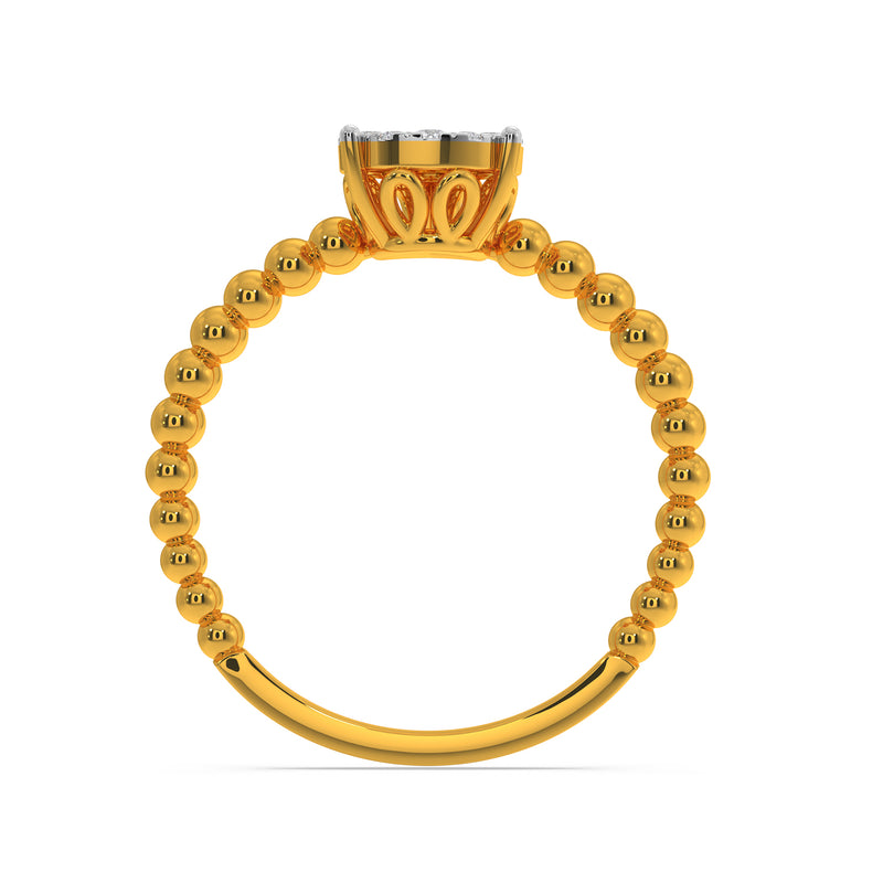Pear Solitaire Look Ring