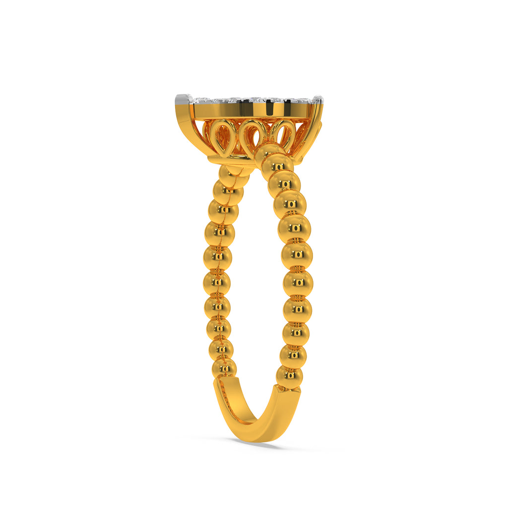 Pear Solitaire Look Ring