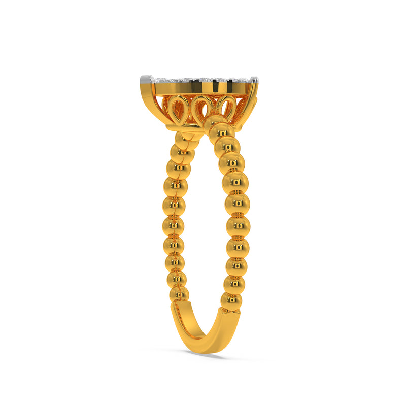 Pear Solitaire Look Ring