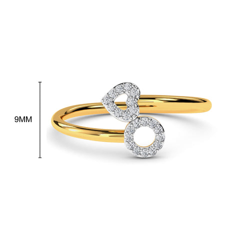 Heart Cross Ring