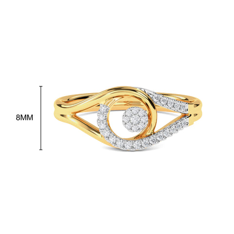 Swirl And Twist Ring