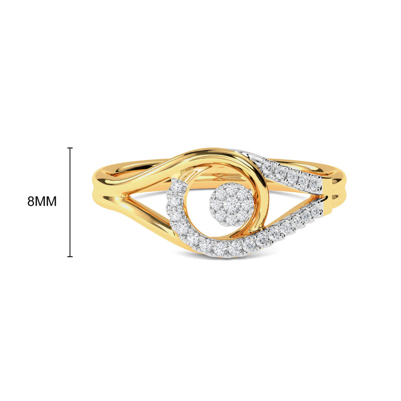 Swirl And Twist Ring