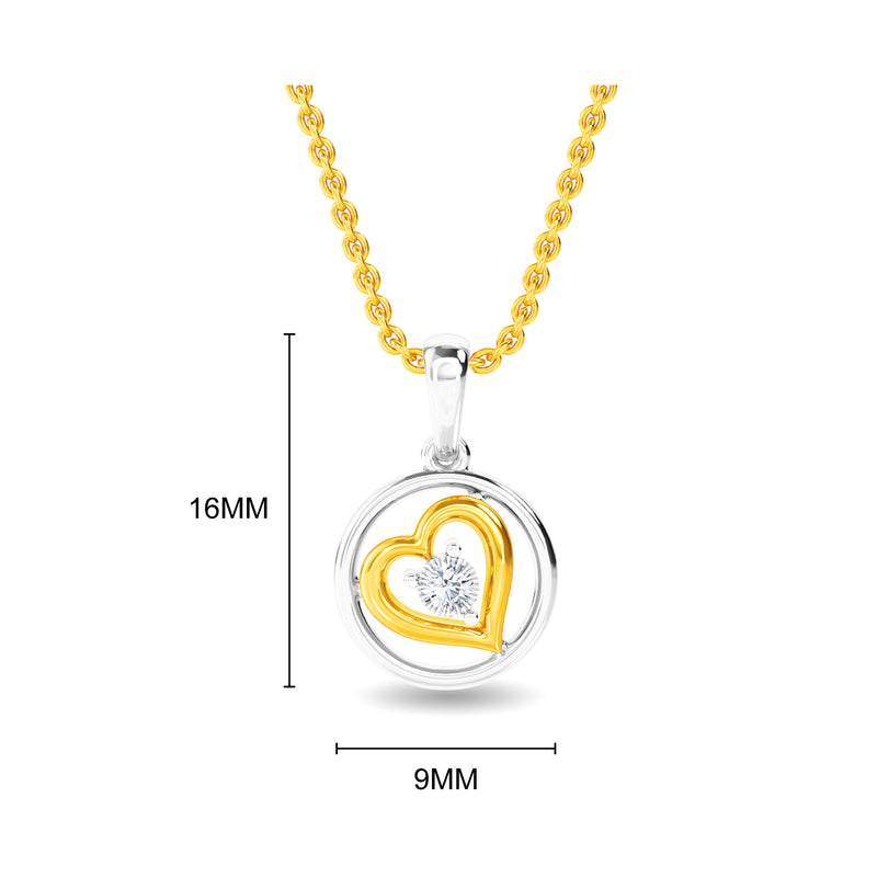 Round Heart Kids Pendant