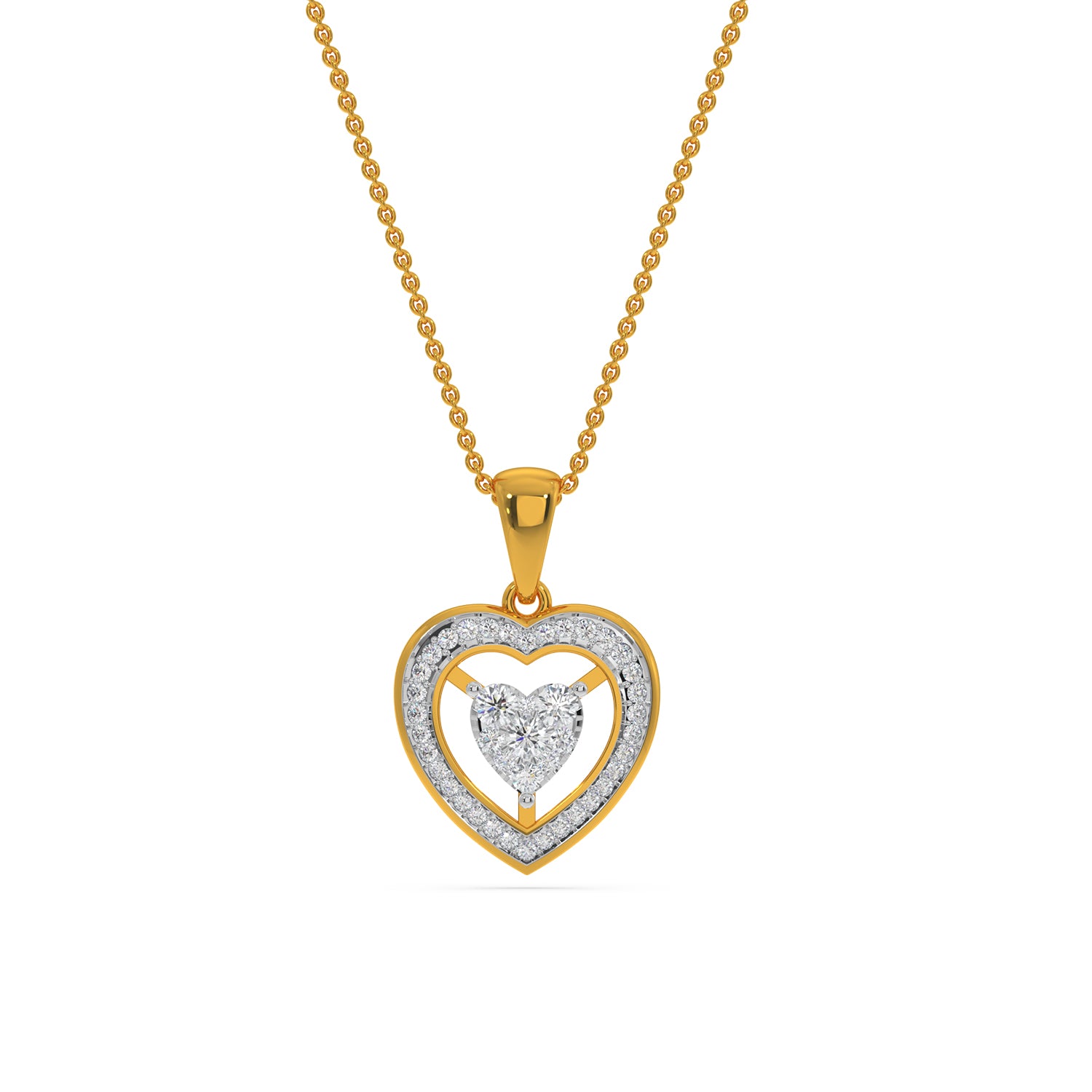 Solitaire Heart Pendant