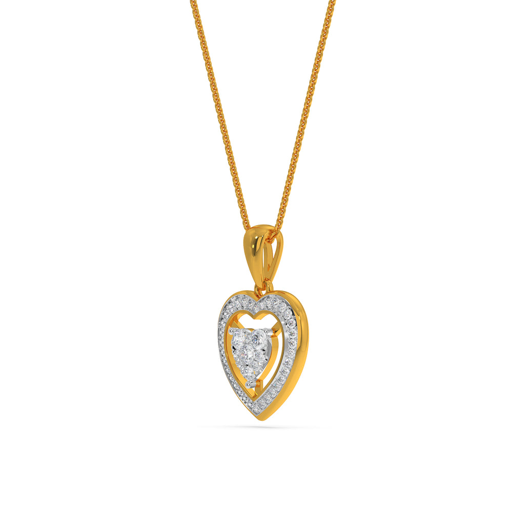 Solitaire Heart Pendant