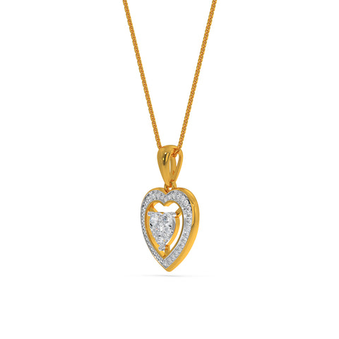 Solitaire Heart Pendant