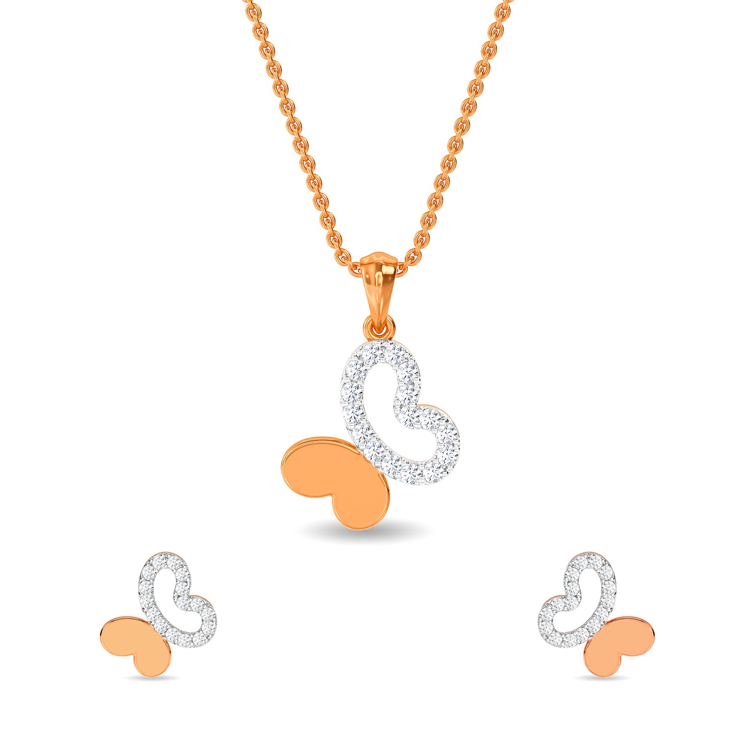 Bijou Butterfly Pendant Set